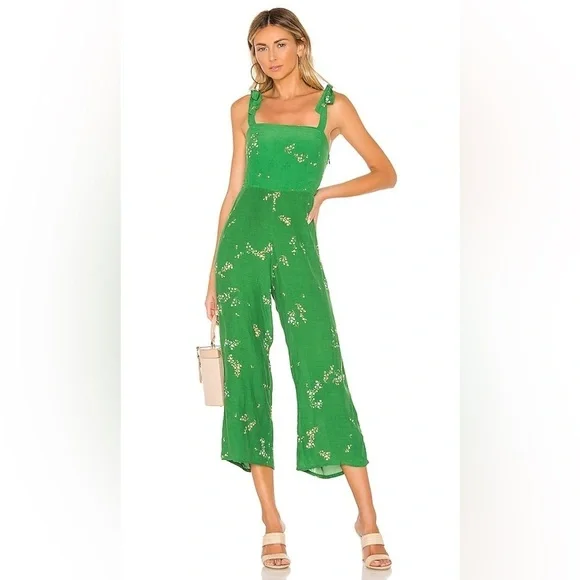 Faithfull the Brans Elsa Jumpsuit in Myrtille Floral - Picture 1 of 2
